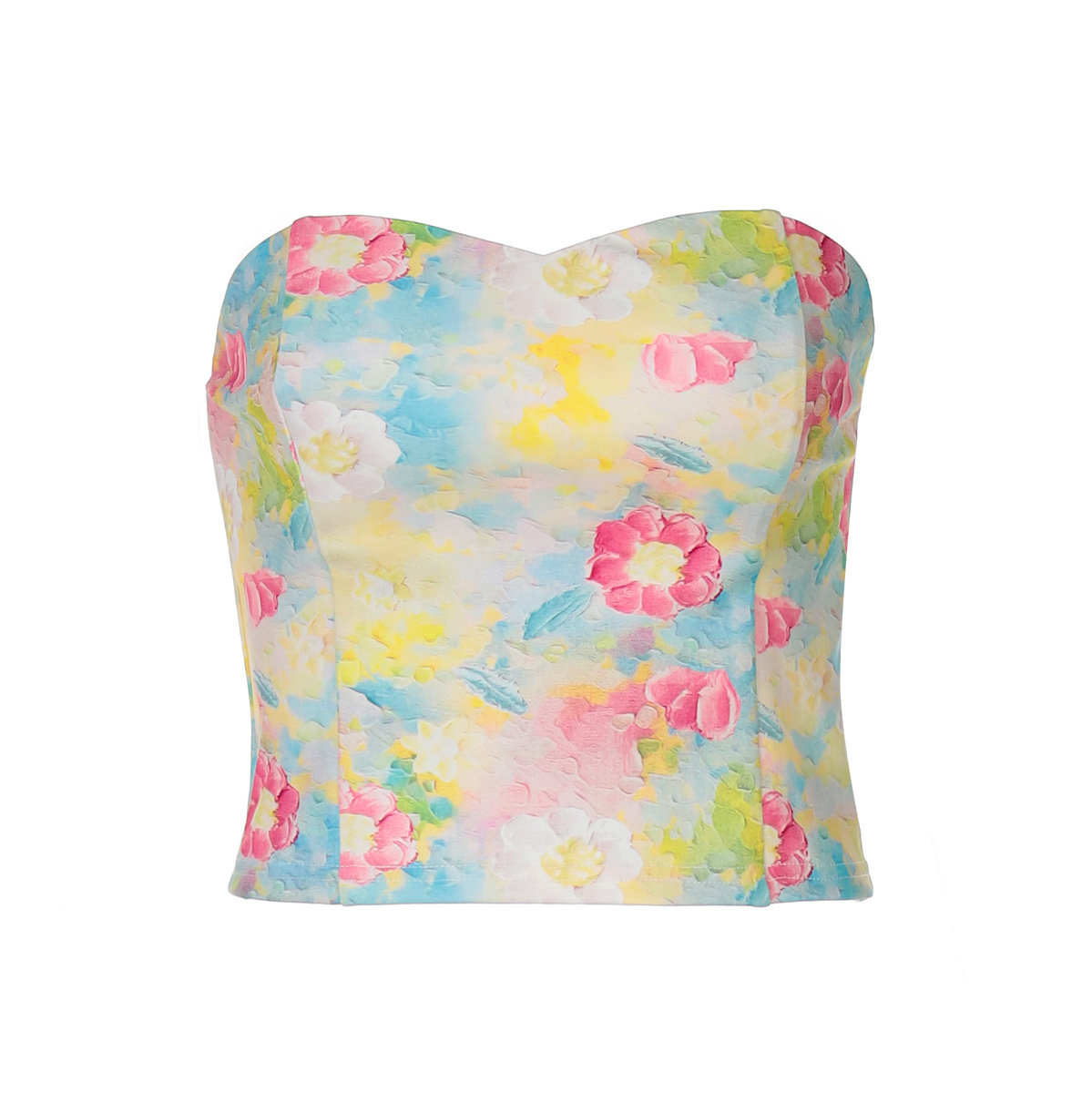 OM-2025 Summer New Arrival Fashionable Sexy Crop Top with Print and Waist-cinching Design